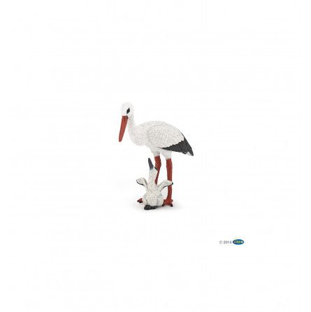 Cigogne et son bébé Papo - IkaIpaka Royan