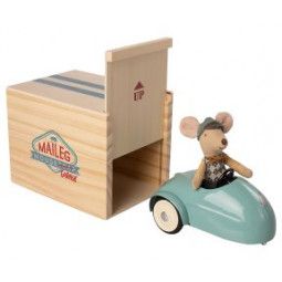 Mousse Car with Garage blue Maïleg - IkaIpaka Royan