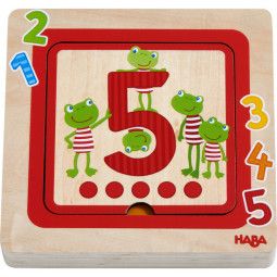Puzzle en bois Amis des chiffres Haba Ikaipaka jeux & jouets