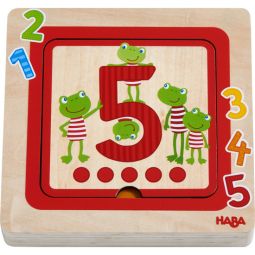 Puzzle en bois Amis des chiffres Haba Ikaipaka jeux & jouets