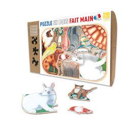 Puzzle Michèle Wilson Enfant 12 p Animaux familiers en folie