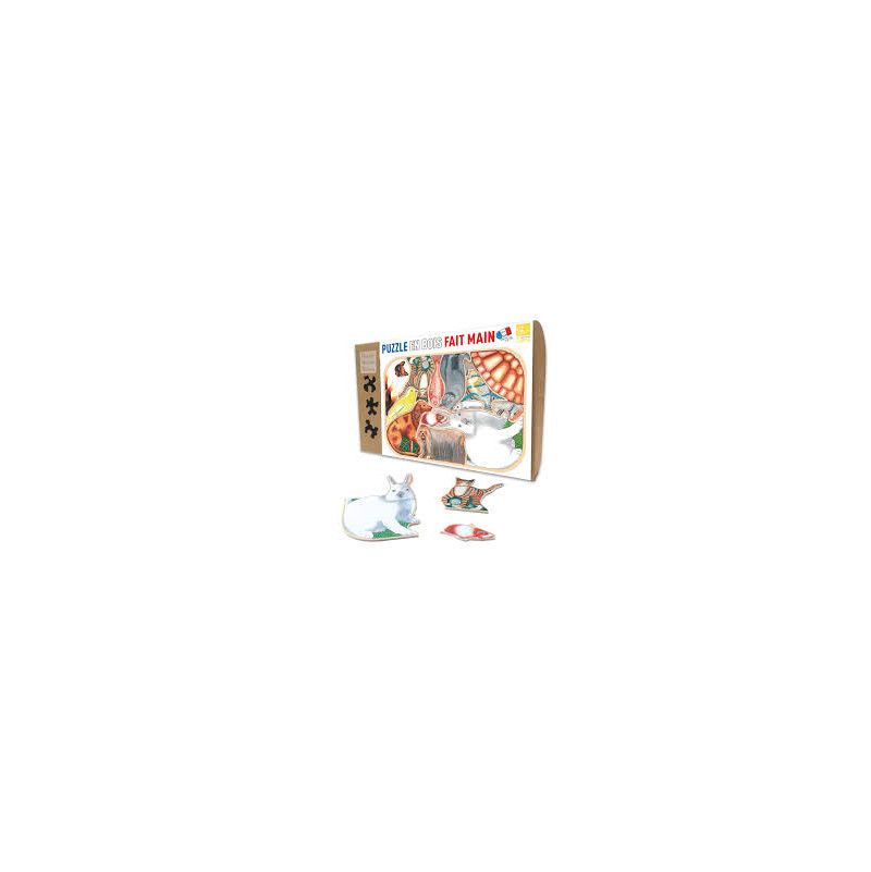 Puzzle Michèle Wilson Enfant 12 p Animaux familiers en folie