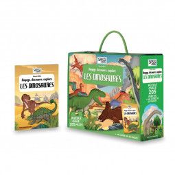 Puzzle + Livre Les Dinosaures Sassi Ikaipaka jeux & jouets Royan