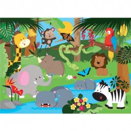Puzzle + Livre Les animaux de la jungle Sassi Ikaipaka jeux &