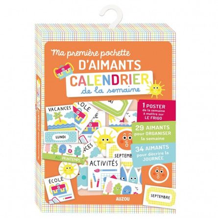 Ma première pochette d'aimants Calendrier de la semaine AUZOU