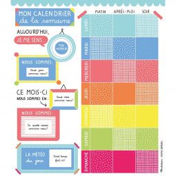 Ma première pochette d'aimants Calendrier de la semaine AUZOU