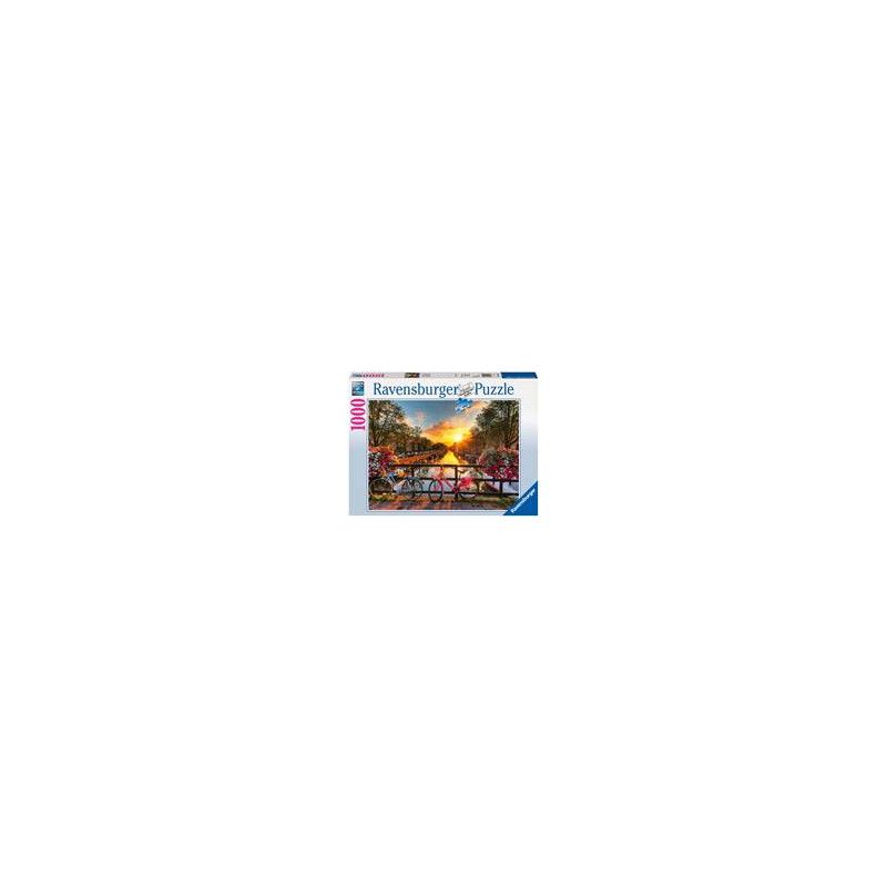 Puzzle -1000p: Vélos à Amsterdam RAVENSBURGER  Ikaipaka jeux &