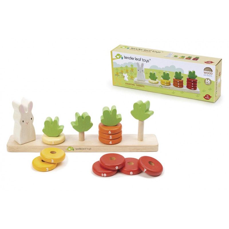 Comptage de carottes Tender Leaf Toys Ikaipaka jeux & jouets