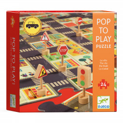 Pop to play Puzzle La ville Djeco Ikaipaka jeux & jouets Royan