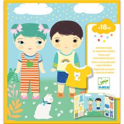 Stickers des petits Les habits Djeco Ikaipaka jeux & jouets