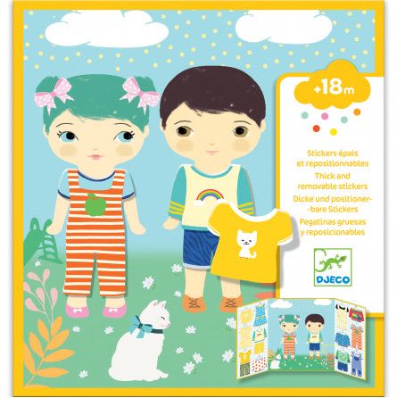 Stickers des petits Les habits Djeco Ikaipaka jeux & jouets