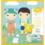 Stickers des petits Les habits Djeco Ikaipaka jeux & jouets