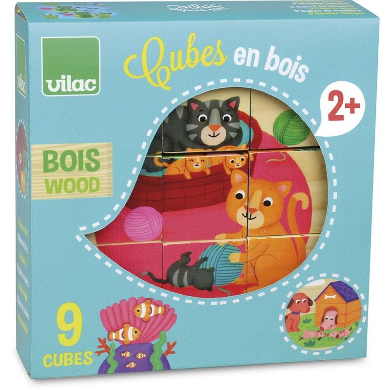 Jeu de cubes en bois Animaux Vilac VILAC Ikaipaka jeux & jouets