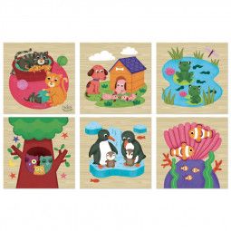 Jeu de cubes en bois Animaux Vilac VILAC Ikaipaka jeux & jouets