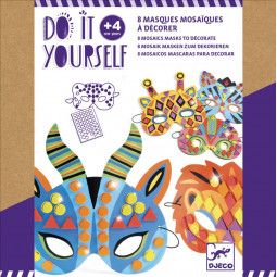 DIY 8 masques mosaïques à décorer Djeco Ikaipaka jeux & jouets