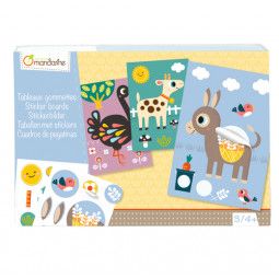 Tableaux Gommettes Animaux Avenue Mandarine Ikaipaka jeux &