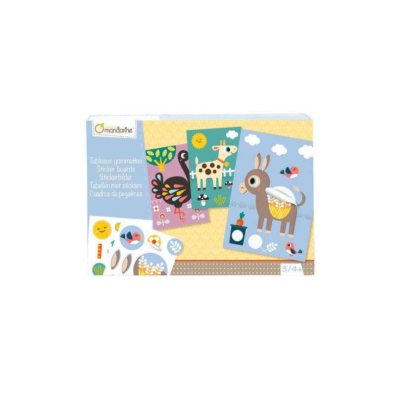 Tableaux Gommettes Animaux Avenue Mandarine Ikaipaka jeux &