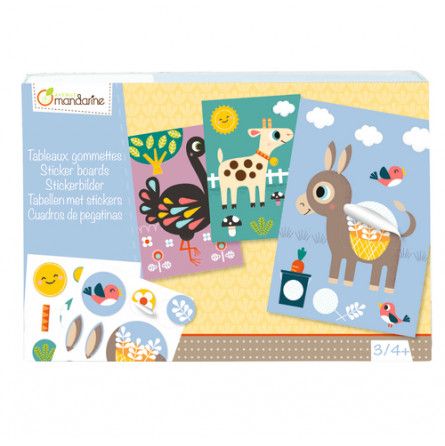 Tableaux Gommettes Animaux Avenue Mandarine Ikaipaka jeux &