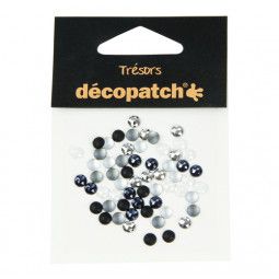 Cabochons noir & blanc Décopatch Ikaipaka jeux & jouets Royan