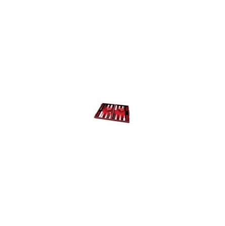 Backgammon simili-cuir 46 cm (Noir)  Ikaipaka jeux & jouets