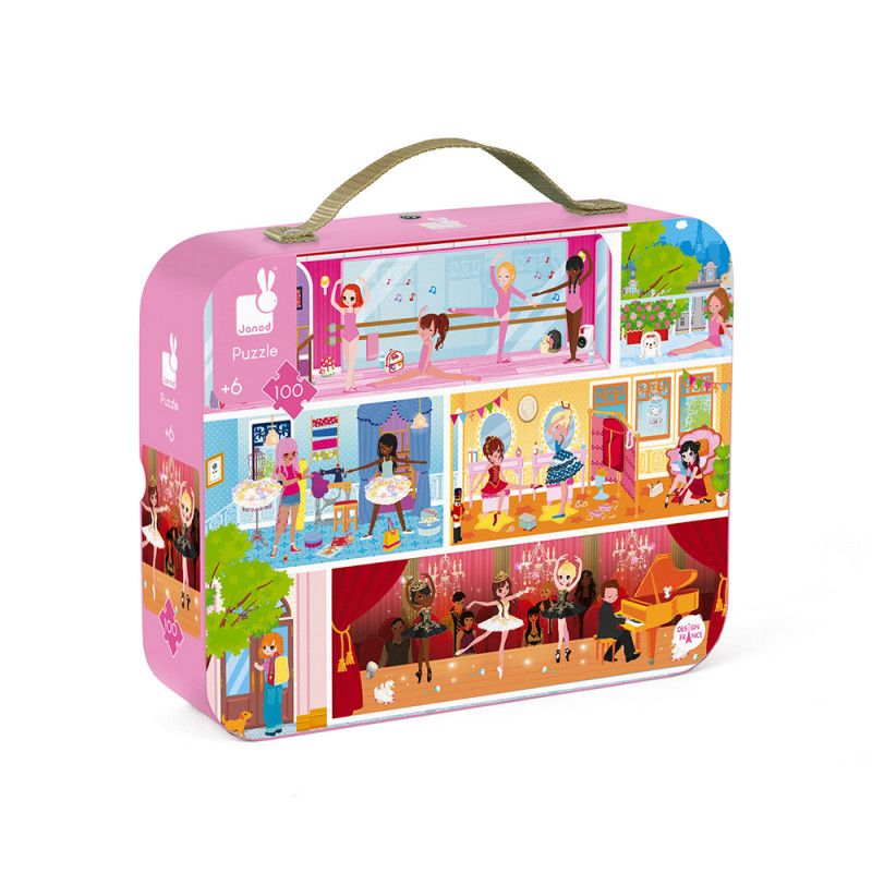 Valise Puzzle 100p Danse Académie janod Ikaipaka jeux & jouets