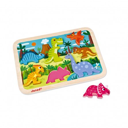Chunky Puzzle Dinosaures janod Ikaipaka jeux & jouets Royan