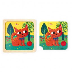 Coffret 3 puzzles Tornado, Titus & Félix janod Ikaipaka jeux &