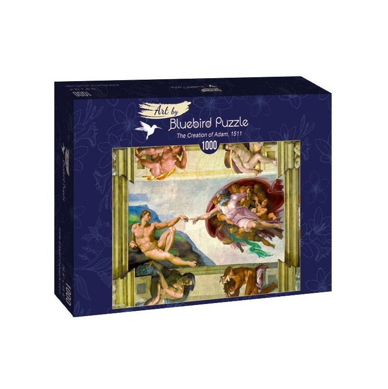 Puzzle 1000p La création d'Adam Michelangelo BlueBird Ikaipaka