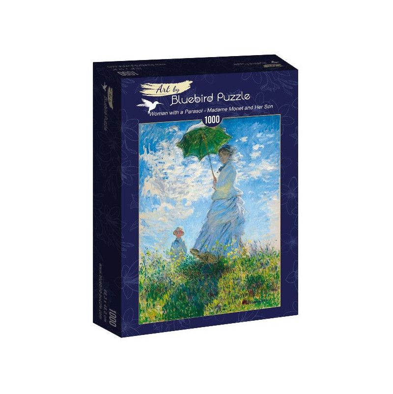 Puzzle 1000p Promenade Femme à l'ombrelle Monet BlueBird