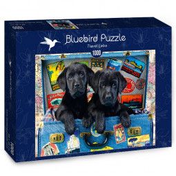Puzzle 1000p Toutous en voyage (Travel Labs) BlueBird Ikaipaka