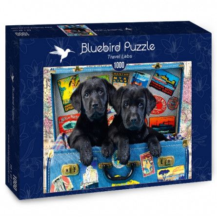 Puzzle 1000p Toutous en voyage (Travel Labs) BlueBird Ikaipaka