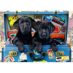 Puzzle 1000p Toutous en voyage (Travel Labs) BlueBird Ikaipaka