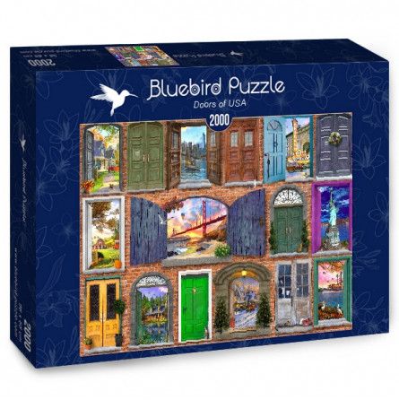 Puzzle 2000p Doors of USA BlueBird Ikaipaka jeux & jouets Royan