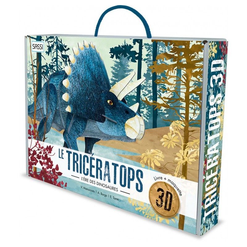 Puzzle 3D L'ère des dinosaures Triceratops Sassi Ikaipaka jeux