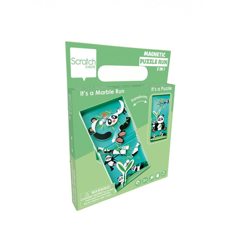 Circuit de billes + Puzzle magnétique Panda - IkaIpaka Royan