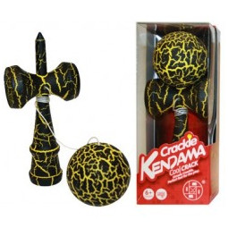 Kendama Crackle Jaune Boule 6 cm - IkaIpaka Royan