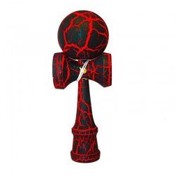 Kendama Crackle Rouge Boule 6 cm - IkaIpaka Royan