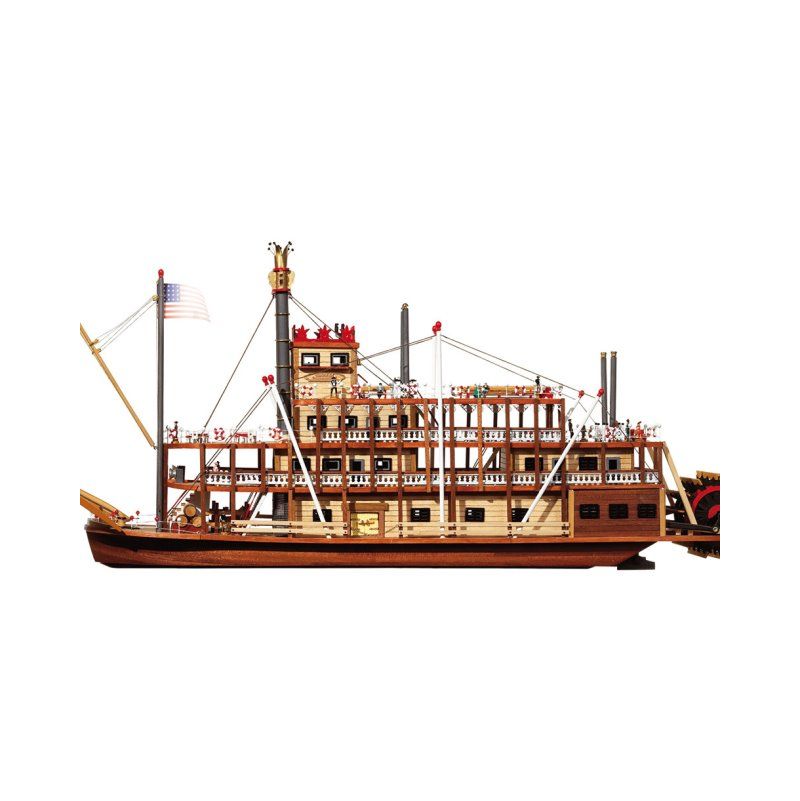 Maquette Bois Bâteau Roue à Aubes Mississippi - IkaIpaka Royan