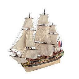 Maquette Bois bâteau Hermione Lafayette - IkaIpaka Royan