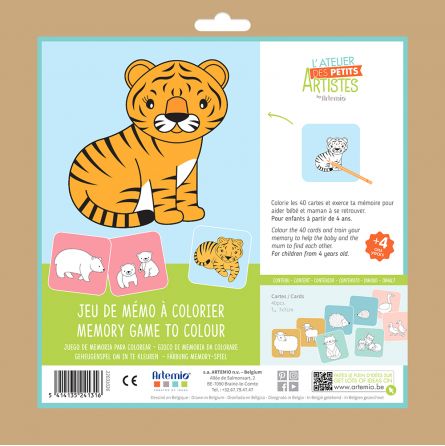 Coloriage Mémo Animaux Artemio Ikaipaka jeux & jouets Royan