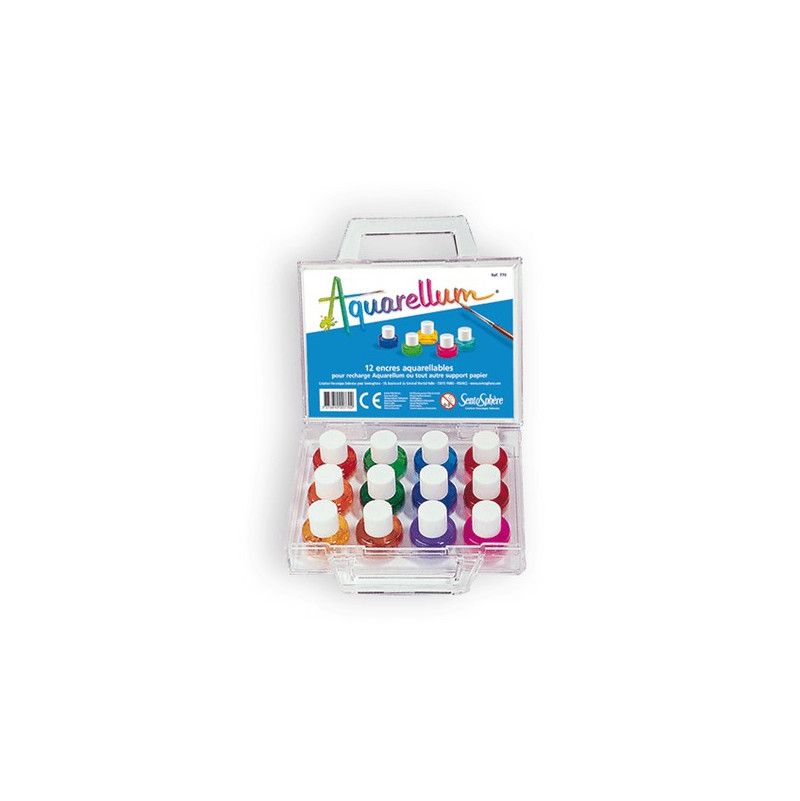 Aquarellum Valisette 12 Encres Sentosphere Ikaipaka jeux &