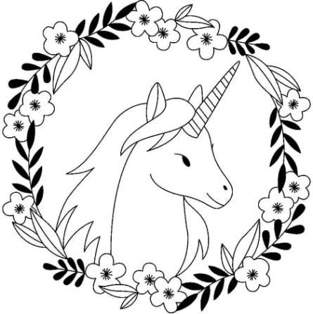 Tampon bois Licorne avec couronne - IkaIpaka Royan