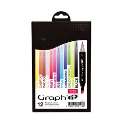 Graph'it Set 12 marqueurs Classic Colours - IkaIpaka Royan