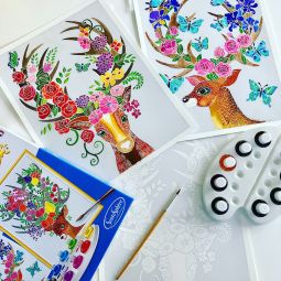 AQUARELLUM "Cerfs enchantés" Sentosphere Ikaipaka jeux & jouets