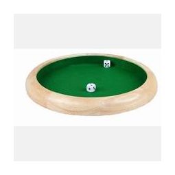Piste de dés bois naturel 29 cm 3 Dés inclus. - IkaIpaka Royan