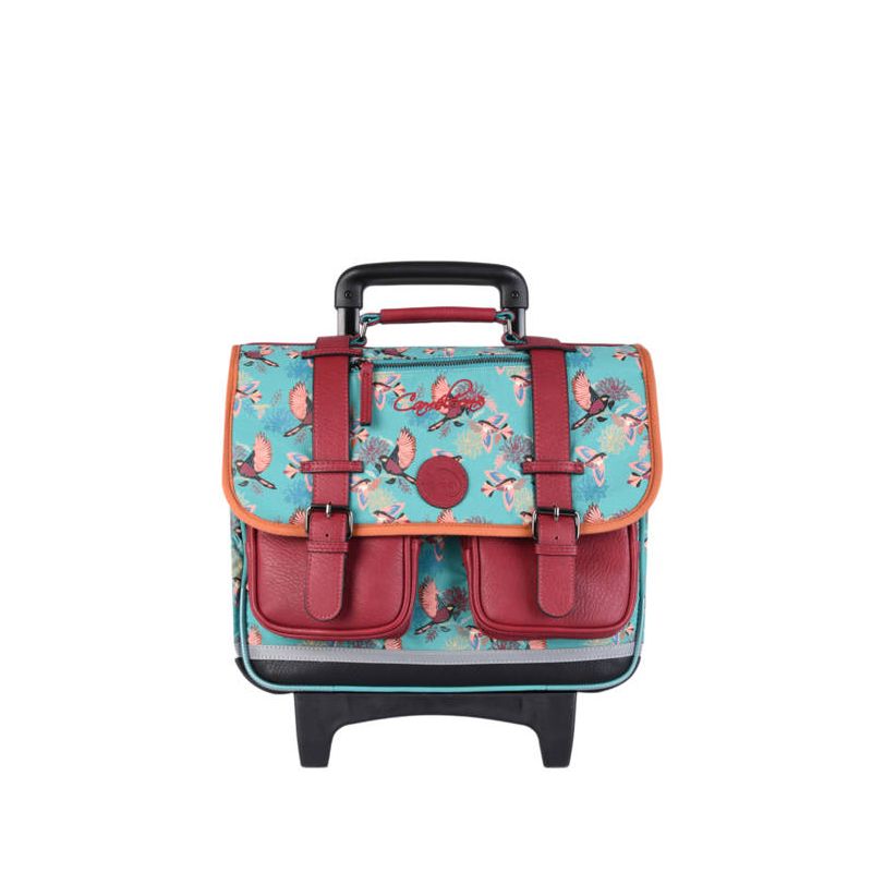 Cartable à roulettes 2C Oiseau Caméléon - IkaIpaka Royan