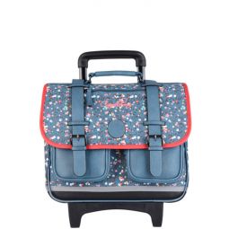 Cartable à roulettes 2C Little Blue Caméléon - IkaIpaka Royan