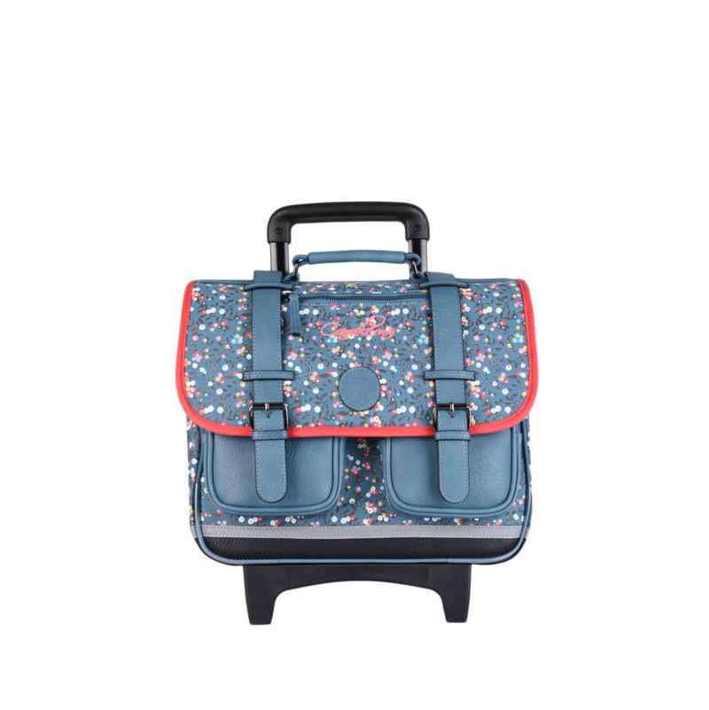 Cartable à roulettes 2C Little Blue Caméléon - IkaIpaka Royan