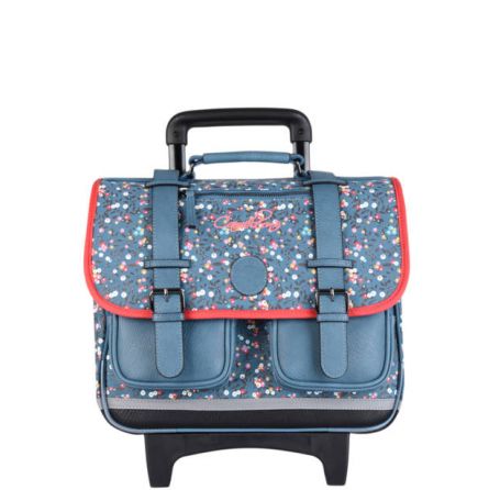 Cartable à roulettes 2C Little Blue Caméléon - IkaIpaka Royan