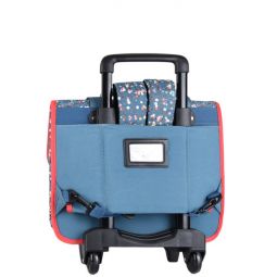 Cartable à roulettes 2C Little Blue Caméléon - IkaIpaka Royan